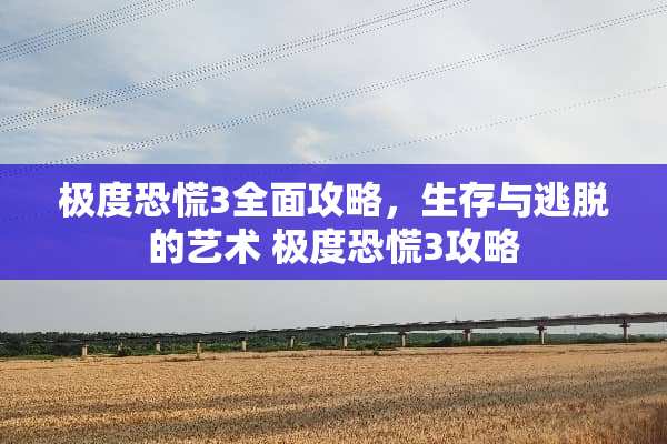极度恐慌3全面攻略，生存与逃脱的艺术 极度恐慌3攻略