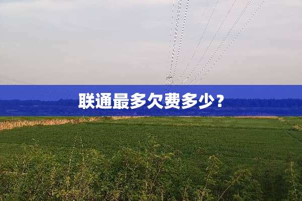 联通最多欠费多少？