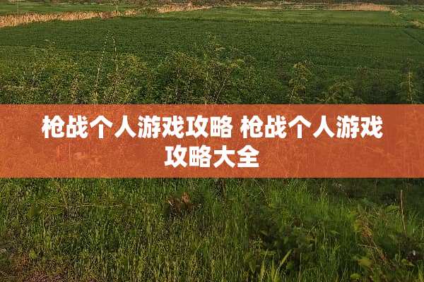 *战个人游戏攻略*战个人游戏攻略大全 *战个人游戏攻略*战个人游戏攻略大全