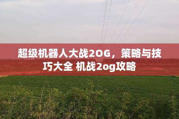 超级机器**战2OG，策略与技巧大全 机战2og攻略