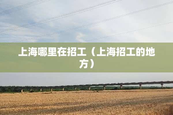 上海哪里在招工（上海招工的地方）