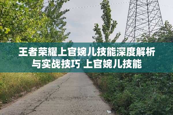 王者荣耀上官婉儿技能深度解析与实战技巧 上官婉儿技能 王者荣耀上官婉儿技能深度解析与实战技巧 上官婉儿技能