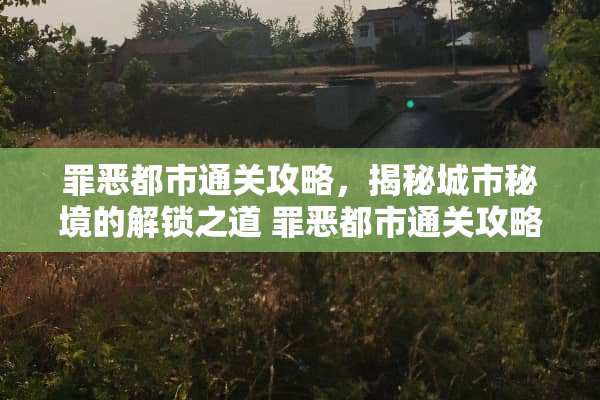 罪恶都市通关攻略，揭秘城市秘境的解锁之道 罪恶都市通关攻略