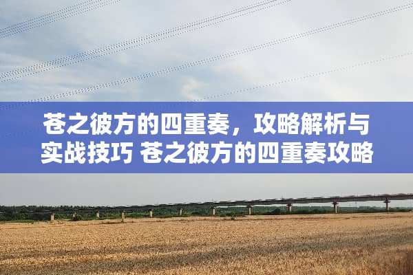 苍之彼方的四重奏，攻略解析与实战技巧 苍之彼方的四重奏攻略