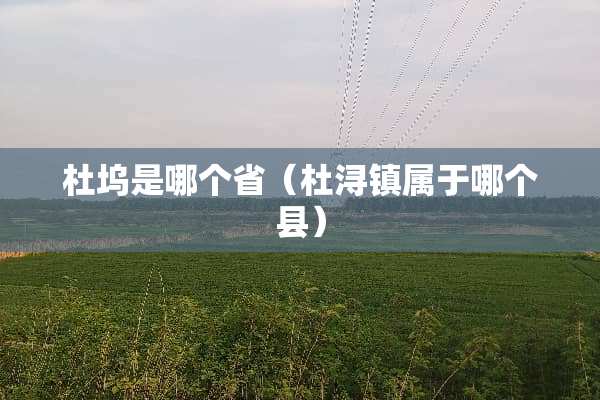 杜坞是哪个省(杜浔镇属于哪个县) 杜坞是哪个省(杜浔镇属于哪个县)