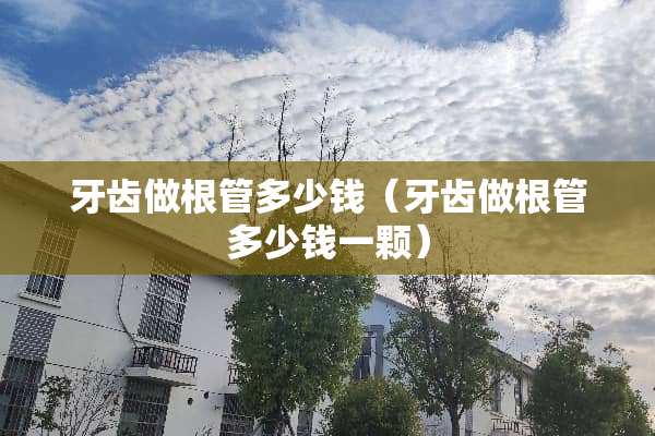 牙齿做根管多少钱（牙齿做根管多少钱一颗）