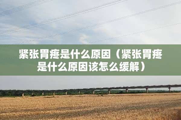 紧张胃疼是什么原因（紧张胃疼是什么原因该怎么缓解）