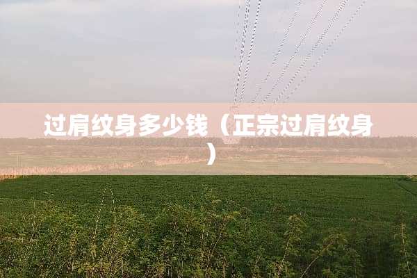 过肩纹身多少钱（正宗过肩纹身）