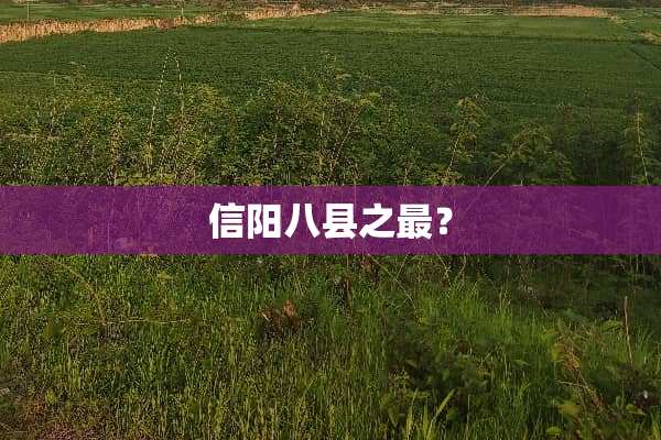 信阳八县之最？