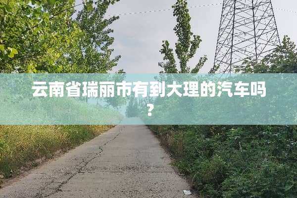 云南省瑞丽市有到大理的汽车吗？