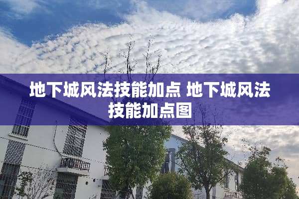 **城风法技能加点 **城风法技能加点图