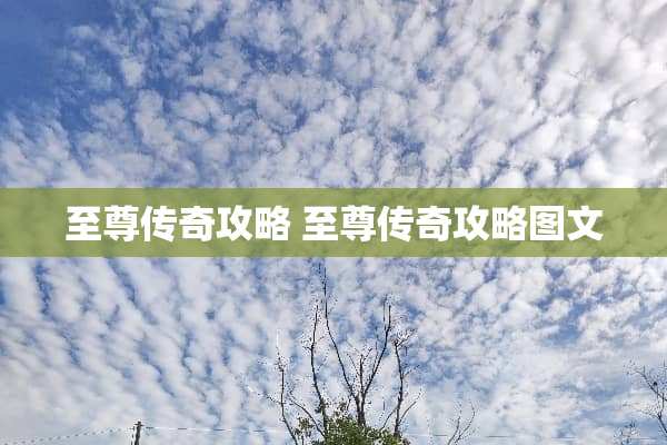 至尊传奇攻略 至尊传奇攻略图文 至尊传奇攻略 至尊传奇攻略图文
