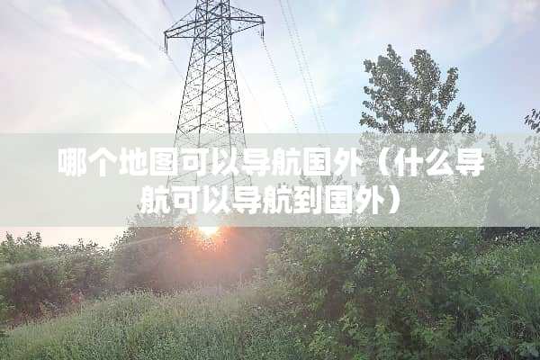 哪个地图可以导航国外(什么导航可以导航到国外) 哪个地图可以导航国外(什么导航可以导航到国外)