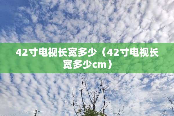 42寸电视长宽多少（42寸电视长宽多少cm）