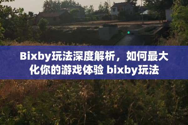 Bixby玩法深度解析，如何最大化你的游戏体验 bixby玩法