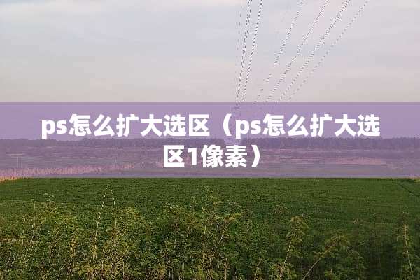 ps怎么扩大选区(ps怎么扩大选区1像素) ps怎么扩大选区(ps怎么扩大选区1像素)