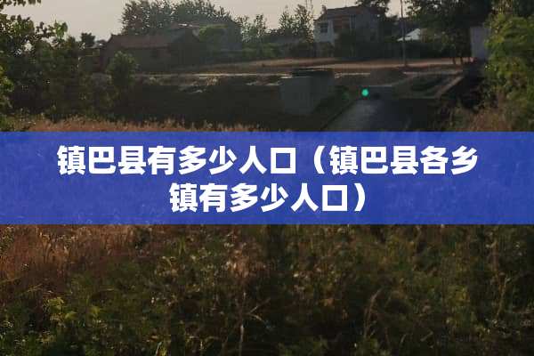 镇巴县有多少人口(镇巴县各乡镇有多少人口) 镇巴县有多少人口(镇巴县各乡镇有多少人口)
