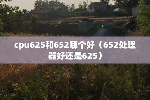 cpu625和652哪个好(652处理器好还是625) cpu625和652哪个好(652处理器好还是625)