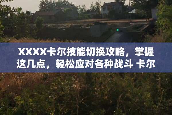 XXXX卡尔技能切换攻略,掌握这几点,轻松应对各种战斗 卡尔技能怎么切 XXXX卡尔技能切换攻略,掌握这几点,轻松应对各种战斗 卡尔技能怎么切