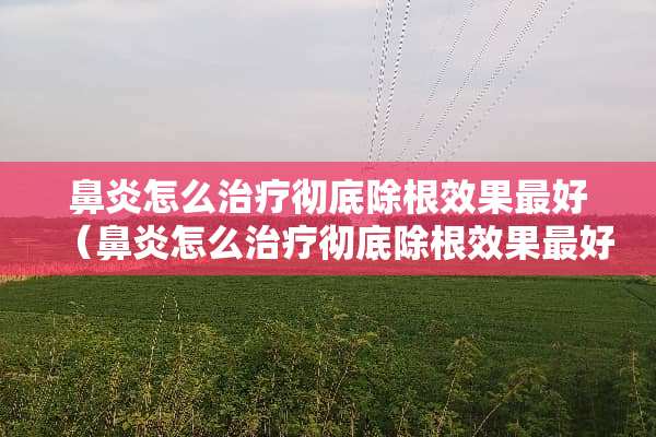 鼻炎怎么治疗彻底除根效果最好（鼻炎怎么治疗彻底除根效果最好2026年是什么年）