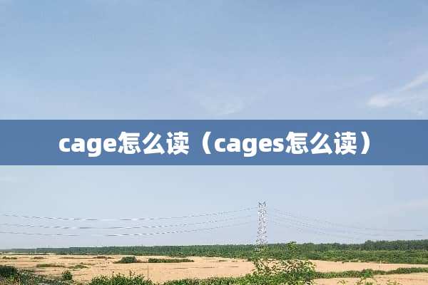 cage怎么读（cages怎么读）