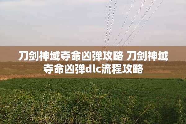 刀剑神域夺命凶弹攻略 刀剑神域夺命凶弹dlc流程攻略 刀剑神域夺命凶弹攻略 刀剑神域夺命凶弹dlc流程攻略