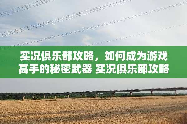 实况俱乐部攻略,如何成为游戏高手的秘密** 实况俱乐部攻略 实况俱乐部攻略,如何成为游戏高手的秘密** 实况俱乐部攻略