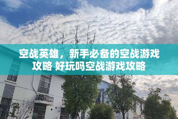 空战英雄，新手必备的空战游戏攻略 好玩吗空战游戏攻略