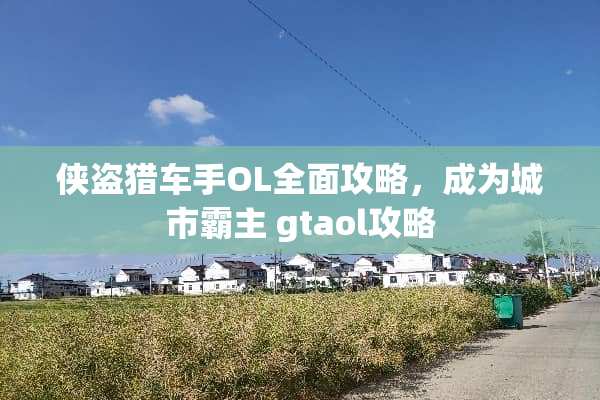 侠盗猎车手OL全面攻略，成为城市霸主 gtaol攻略