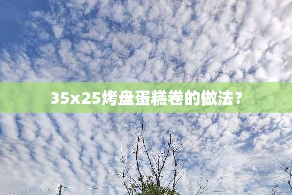 35x25烤盘蛋糕卷的做法？
