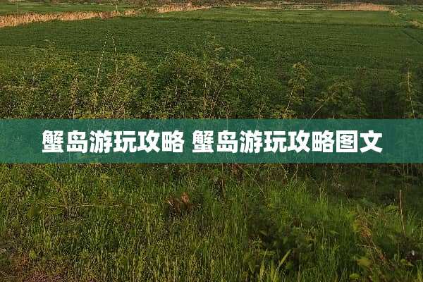 蟹岛游玩攻略 蟹岛游玩攻略图文