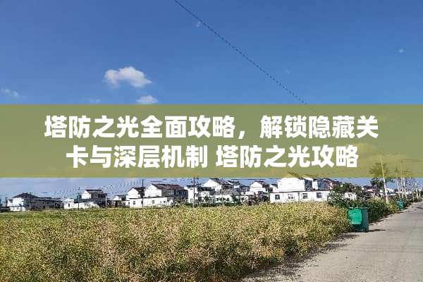 塔防之光全面攻略，解锁隐藏关卡与深层机制 塔防之光攻略