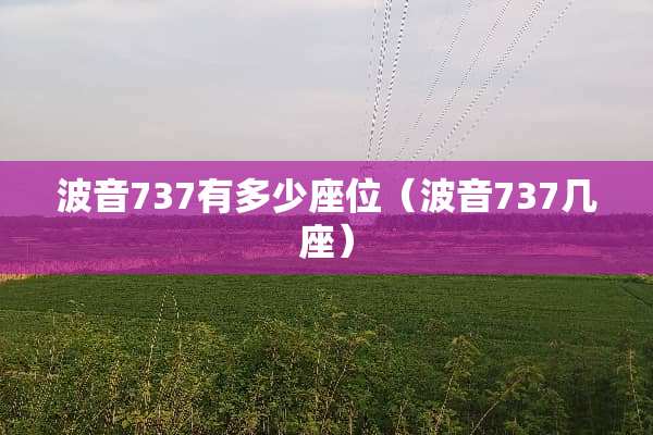 波音737有多少座位（波音737几座）