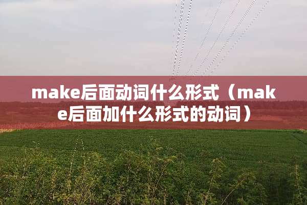 make后面动词什么形式(make后面加什么形式的动词) make后面动词什么形式(make后面加什么形式的动词)