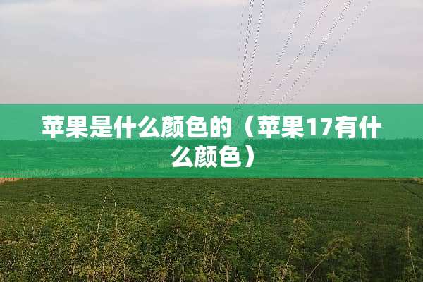 苹果是什么颜色的(苹果17有什么颜色) 苹果是什么颜色的(苹果17有什么颜色)