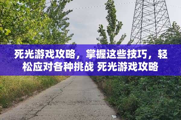 死光游戏攻略，掌握这些技巧，轻松应对各种挑战 死光游戏攻略