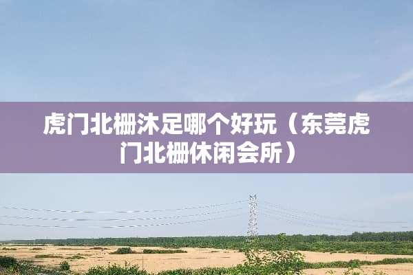 虎门北栅沐足哪个好玩（东莞虎门北栅休闲会所）