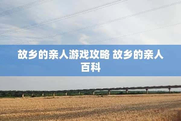 故乡的亲人游戏攻略 故乡的亲人百科