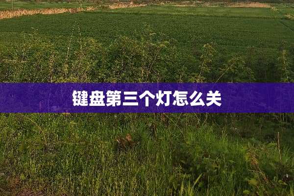 键盘第三个灯怎么关