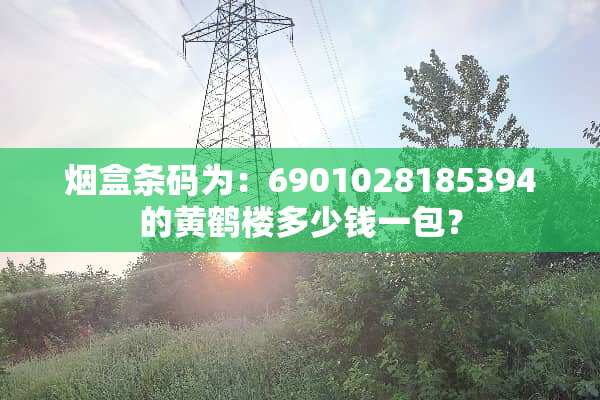 烟盒条码为：6901028185394的黄鹤楼多少钱一包？