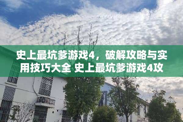 史上最坑爹游戏4，**攻略与实用技巧大全 史上最坑爹游戏4攻略.