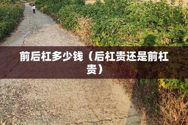 前后杠多少钱（后杠贵还是前杠贵）