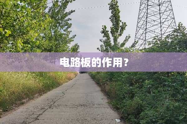 电路板的作用？