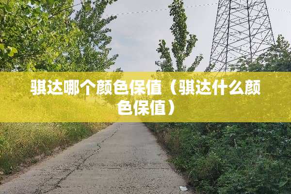骐达哪个颜色保值（骐达什么颜色保值）
