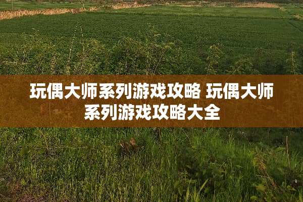 **大师系列游戏攻略**大师系列游戏攻略大全