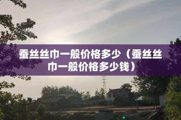 蚕丝丝巾一般价格多少（蚕丝丝巾一般价格多少钱）