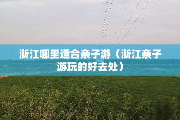 浙江哪里适合亲子游（浙江亲子游玩的好去处）