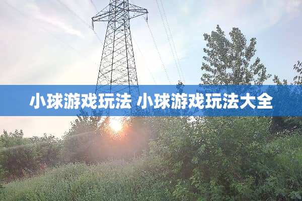 小球游戏玩法 小球游戏玩法大全