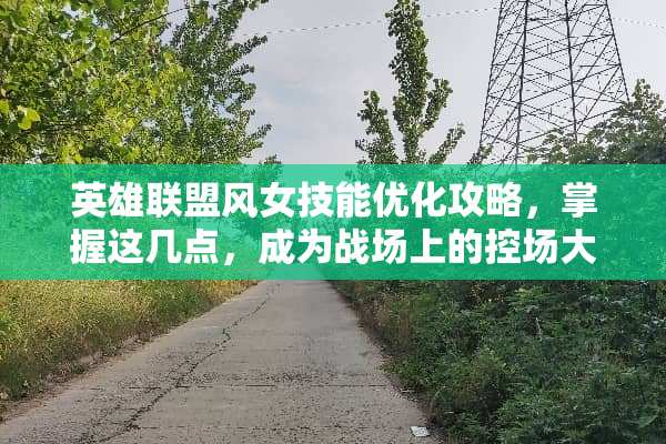 英雄联盟风女技能优化攻略，掌握这几点，成为战场上的控场大师 lol风女技能