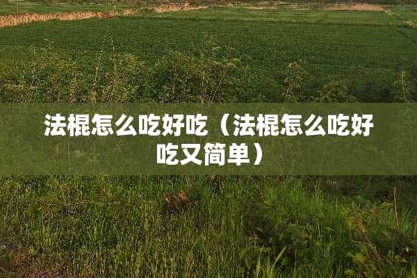 法棍怎么吃好吃（法棍怎么吃好吃又简单）